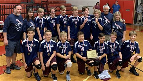Osceola Middle School boys volleyball team 